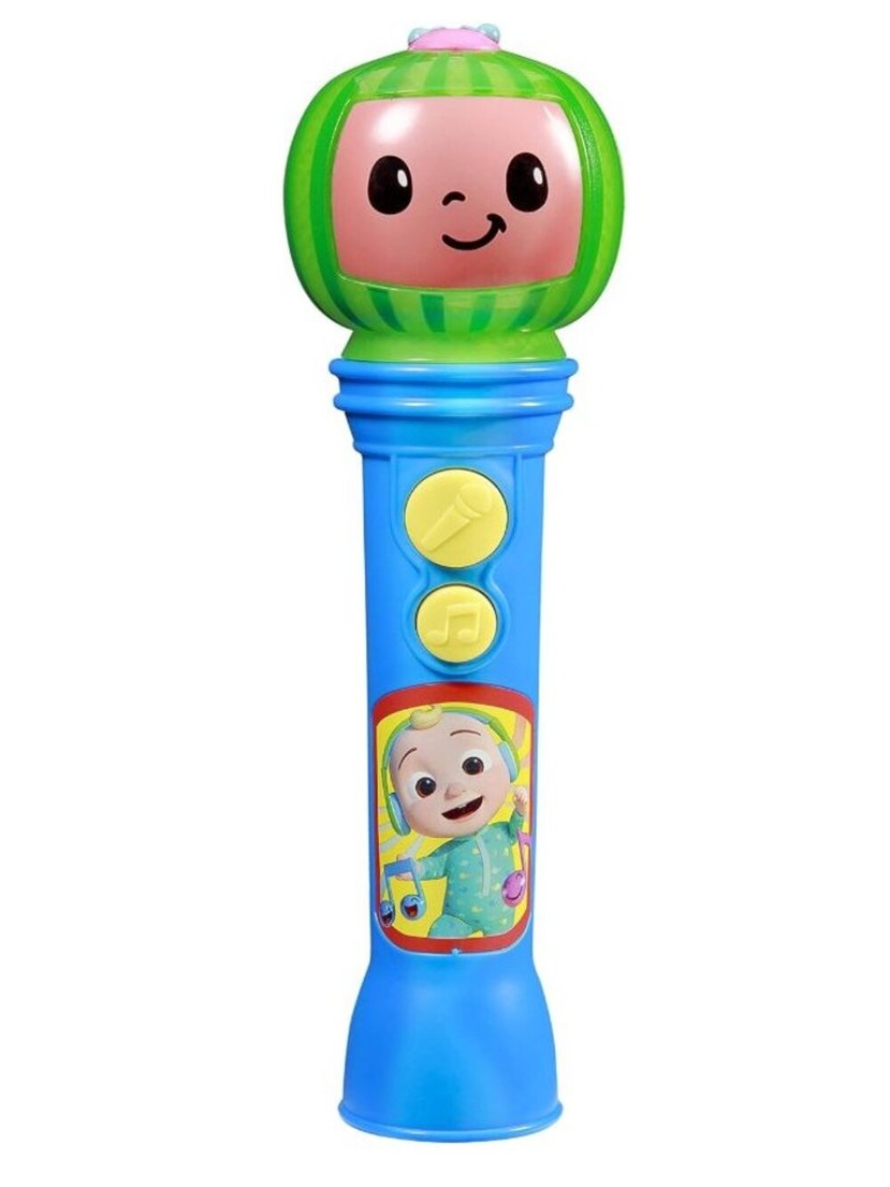 Cocomelon Karaoke Microphone Toy With Flashing Lights & Built-In Music For Kids
